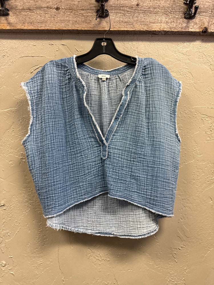 AERIE COTTON GAUZE CROP