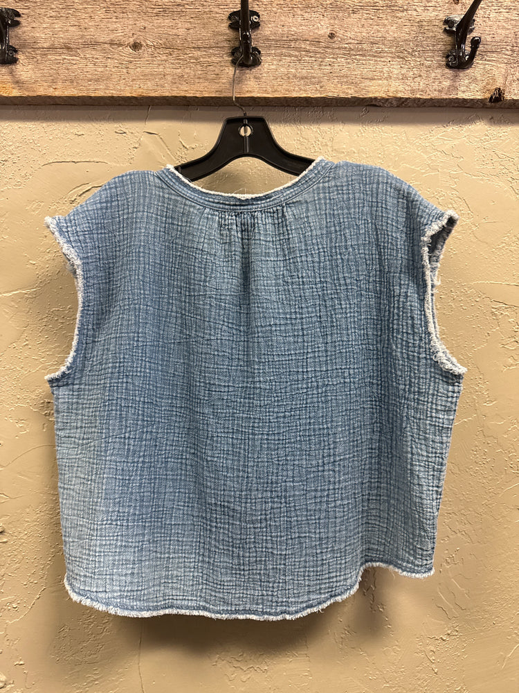 AERIE COTTON GAUZE CROP