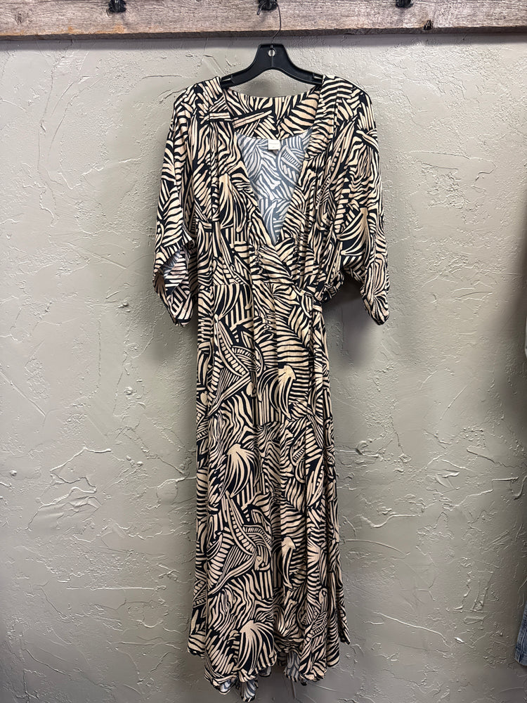 NOONDAY MIDI WRAP DRESS (org$168)