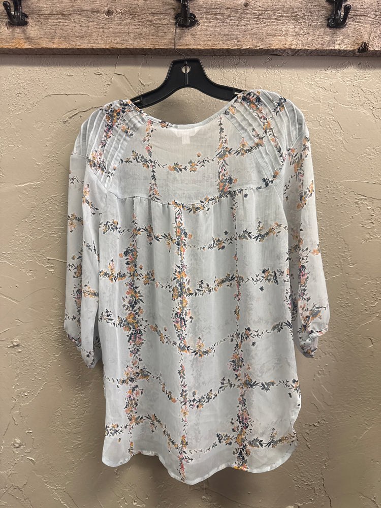 LC SHEER FLORAL BLOUSE