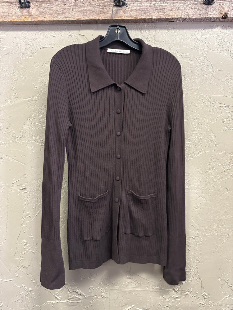 LIVE THE PROCESS TUXEDO CARDIGAN (org$330)