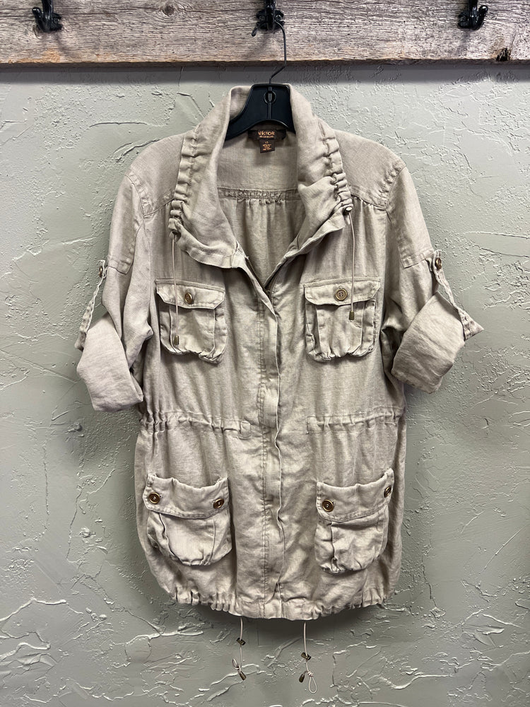 VICTOR LINEN UTILITY JACKET