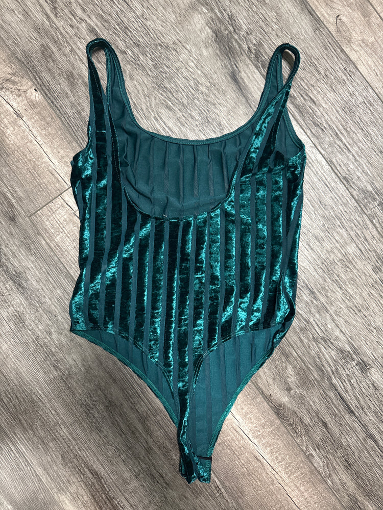 NAKED WARDROBE BURNOUT VELVET BODYSUIT