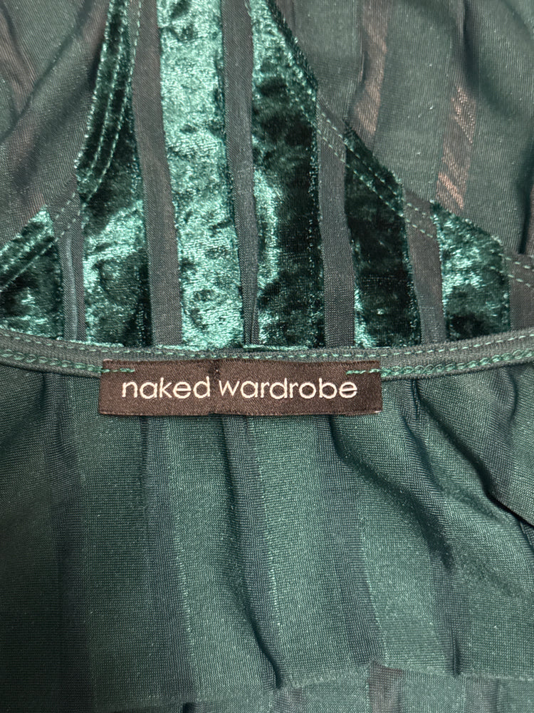 NAKED WARDROBE BURNOUT VELVET BODYSUIT
