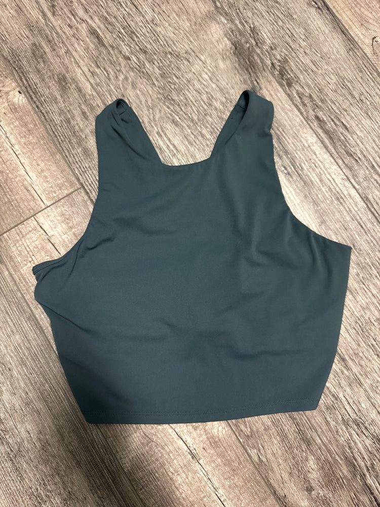 QUINCE HIGH NECK CROP TANK (org$68)