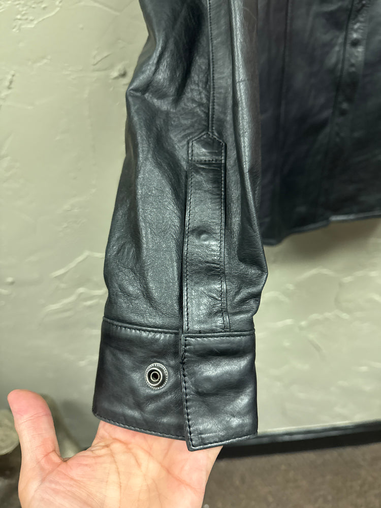 HD WOMEN’S GHOST FLAMES LEATHER JACKET