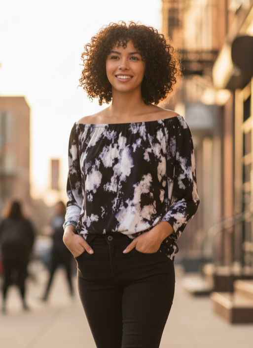 MK OFF THE SHOULDER BLOUSE