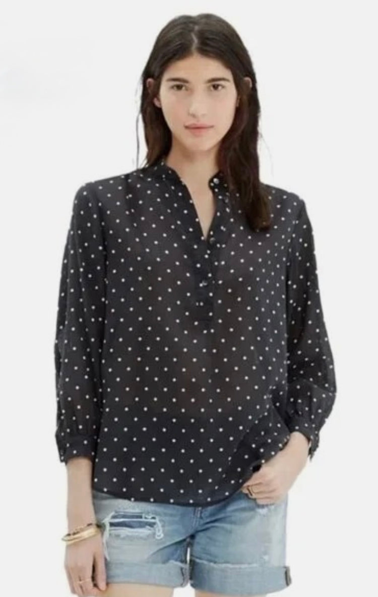 MADEWELL SHIRRED PULLOVER SHIRT