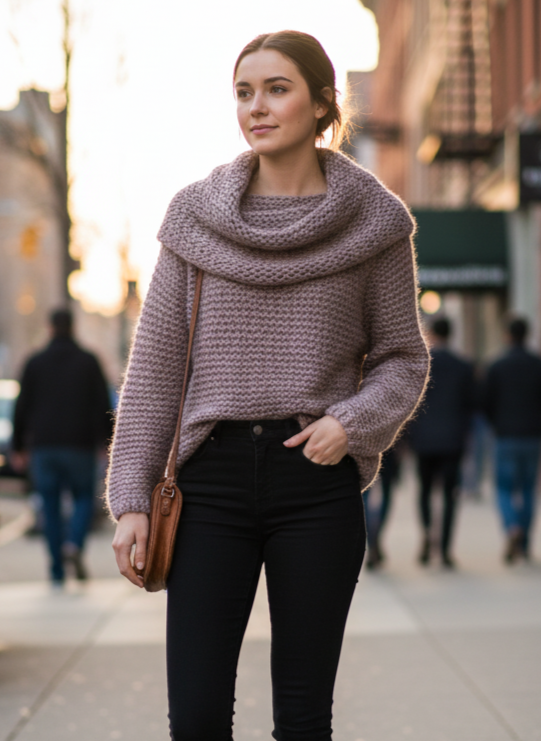 DREAMERS COWL NECK SWEATER