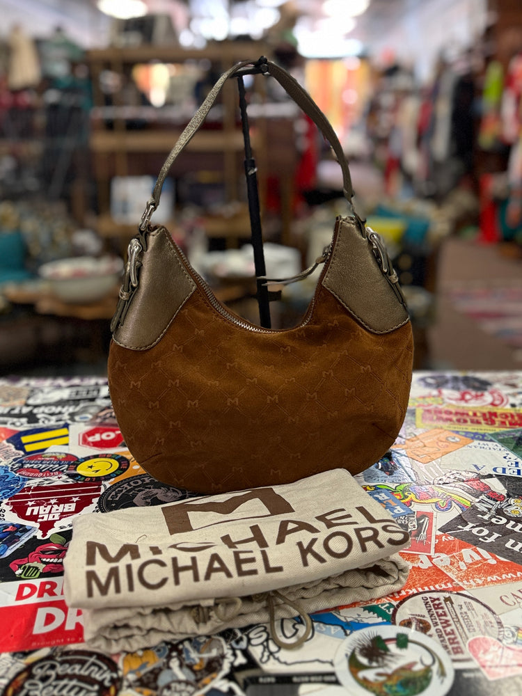 MICHAEL MK SUEDE SHOULDER BAG