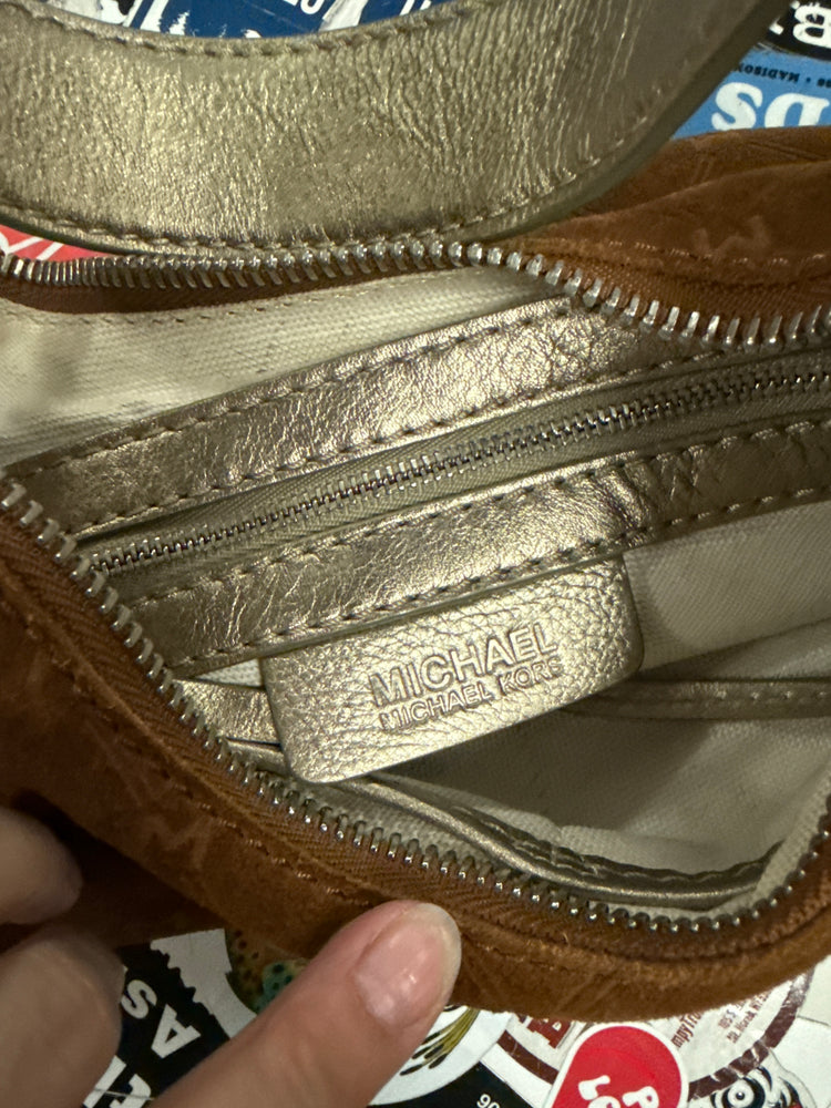 MICHAEL MK SUEDE SHOULDER BAG