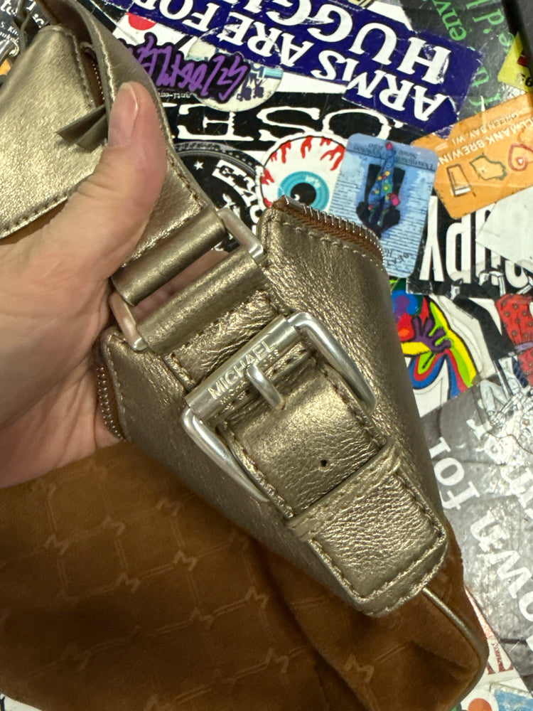 MICHAEL MK SUEDE SHOULDER BAG