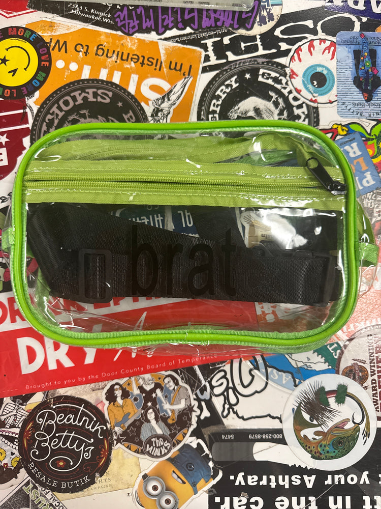 NWOT CHARLIE XCX CLEAR WAIST BAG