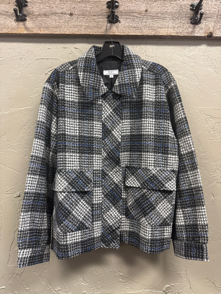NWT WAY PLAID BOMBER JACKET (org$66)