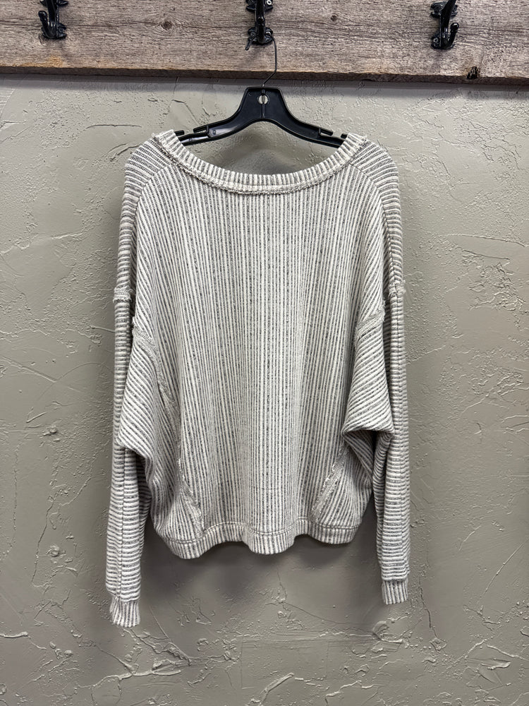 BLU PEPPER DROP SHOULDER V-NECK