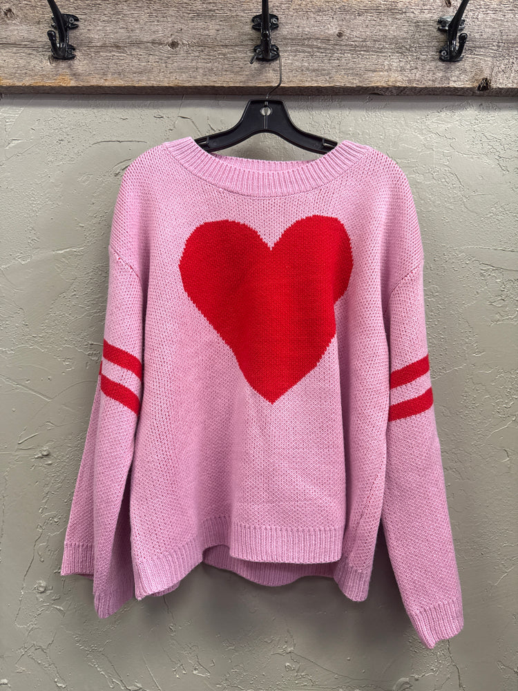 OVERSIZED HEART FRONT SWEATER