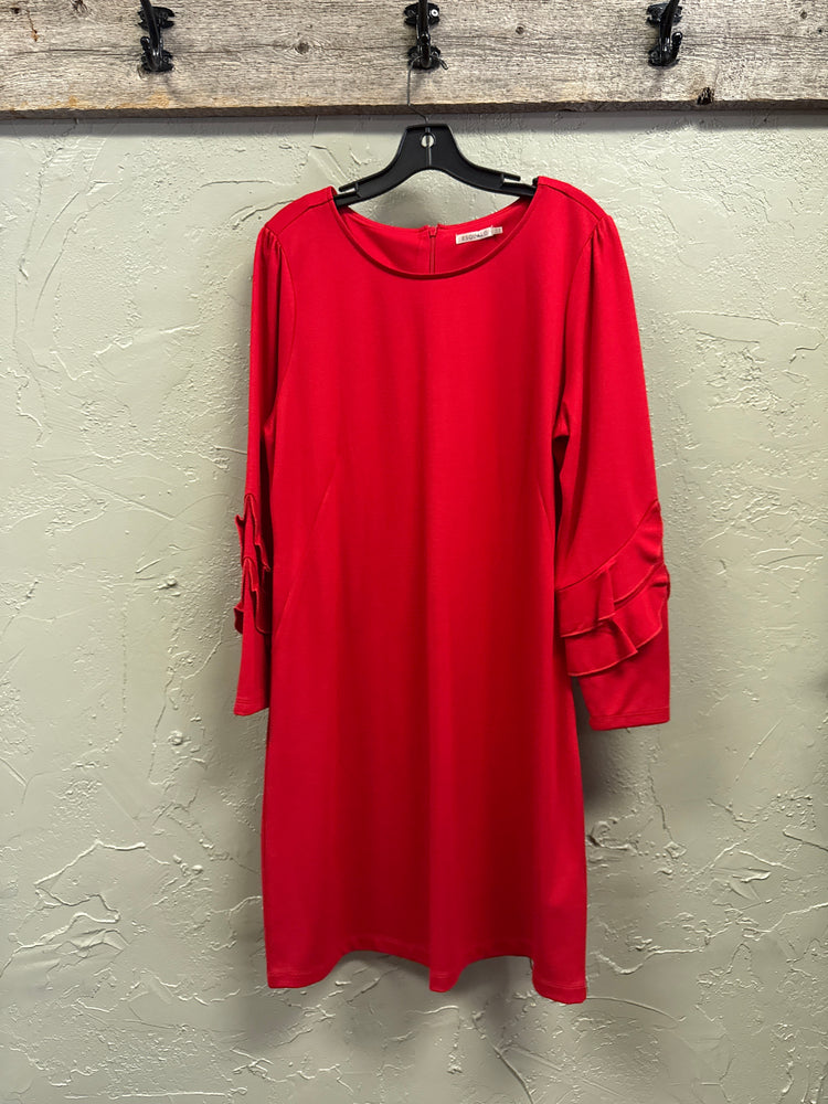 ESQUALO FLUTTER SLEEVE DRESS (org$119)