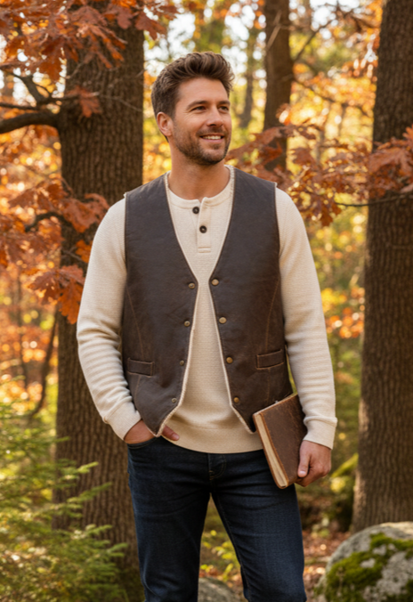 VTG BRANDON THOMAS SHEARLING VEST