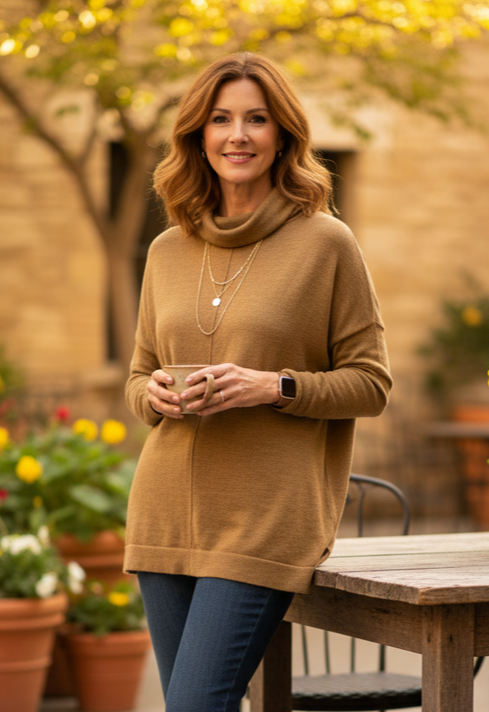 EF BOXY T-NECK WOOL SWEATER (org$228)