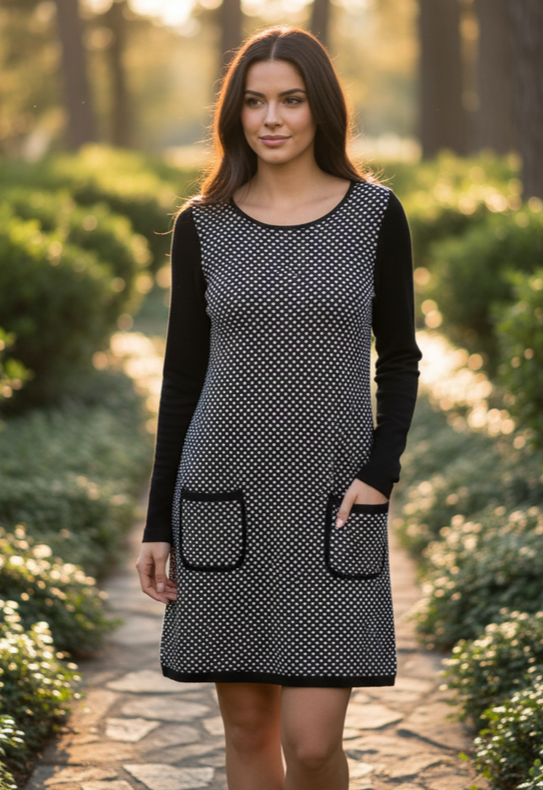 JOSEPH RIBKOFF POLKADOT MINI DRESS