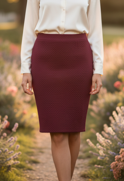 GRACIE QUILTED PENCIL SKIRT