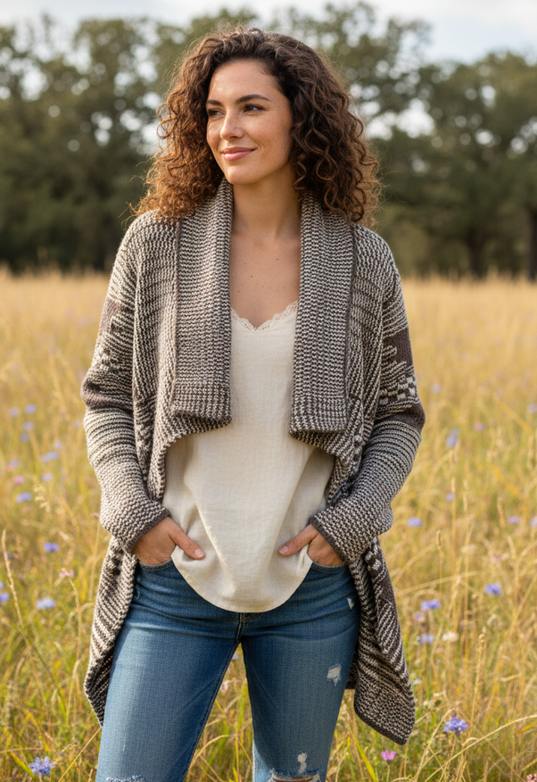 NWT LOVE STITCH OPEN CARDI