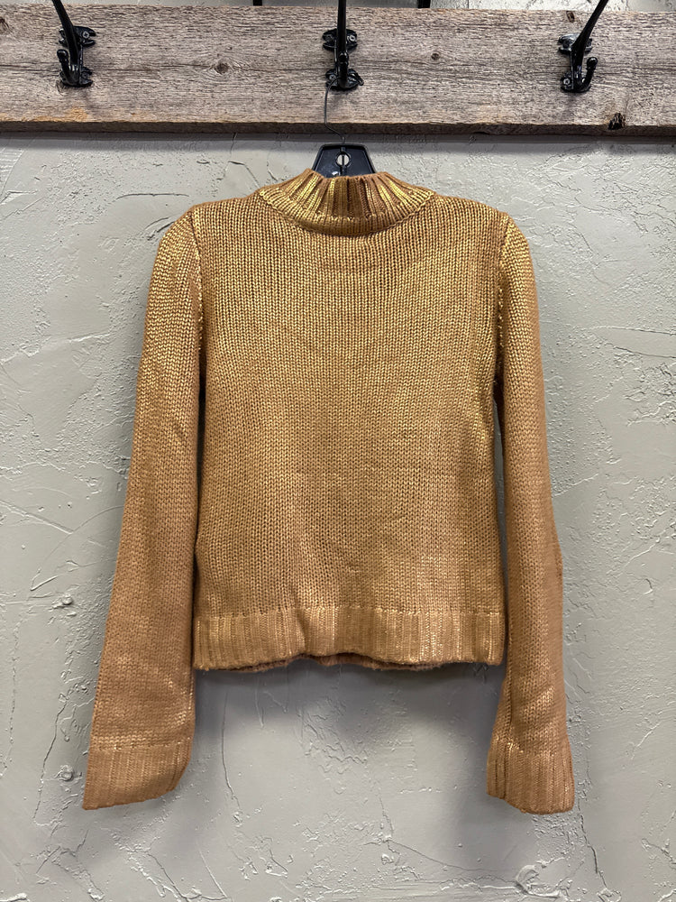 RACHEL ROY METALLIC KNIT SWEATER