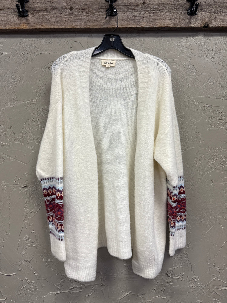 ADORA SLEEVE DETAIL OPEN CARDIGAN