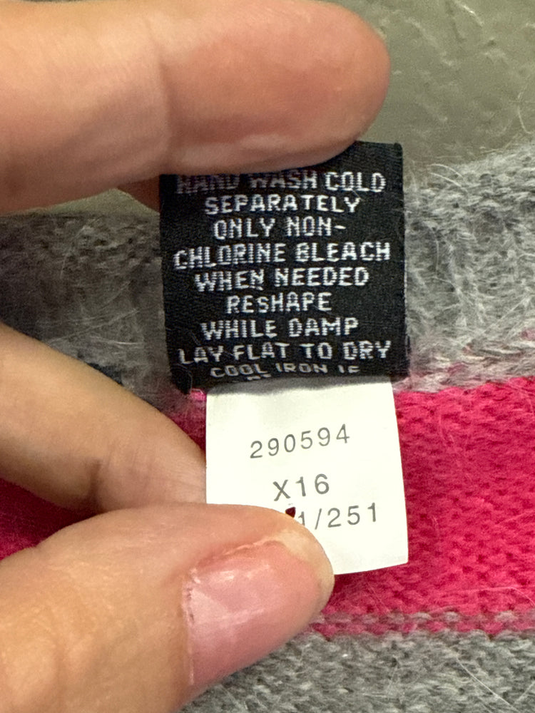 MODA STRIPED ANGORA SWEATER