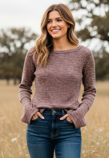 AKEMI + KIN FLARE SLEEVE TOP