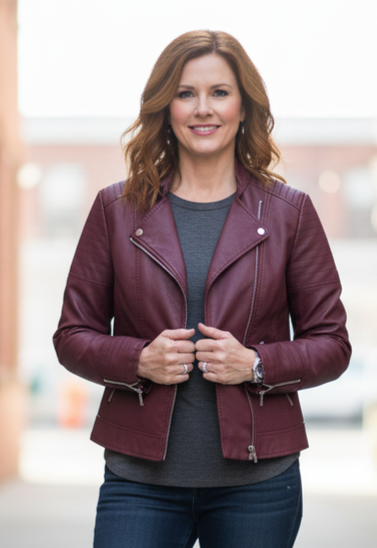 NWOT OSO CASUALS VEGAN LEATHER MOTO