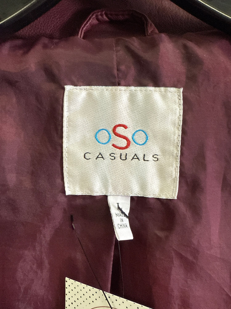 NWOT OSO CASUALS VEGAN LEATHER MOTO