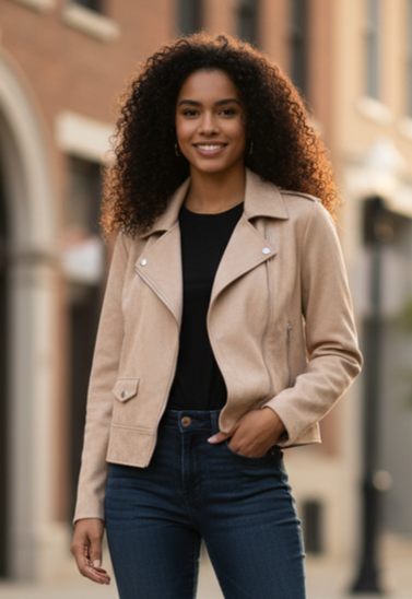 NWT BB DAKOTA ULTRA SUEDE MOTO JACKETS (org$99)