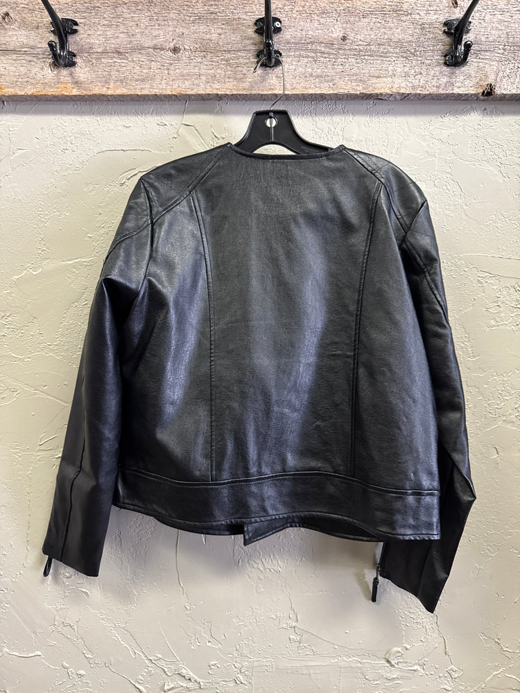 NWOT PAMELA McCOY VEGAN LEATHER MOTO