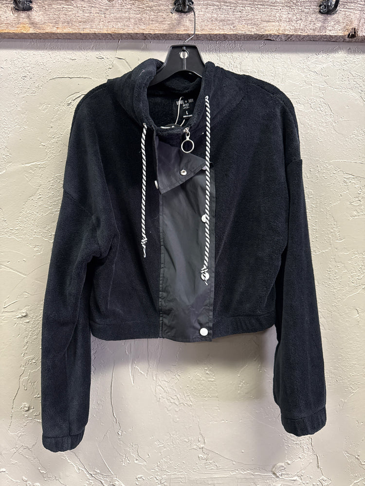 NWT LOVE + JOY CROP FLEECE JACKET
