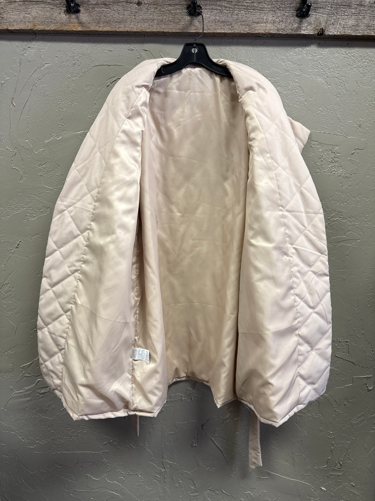 QUILTED WRAP COAT