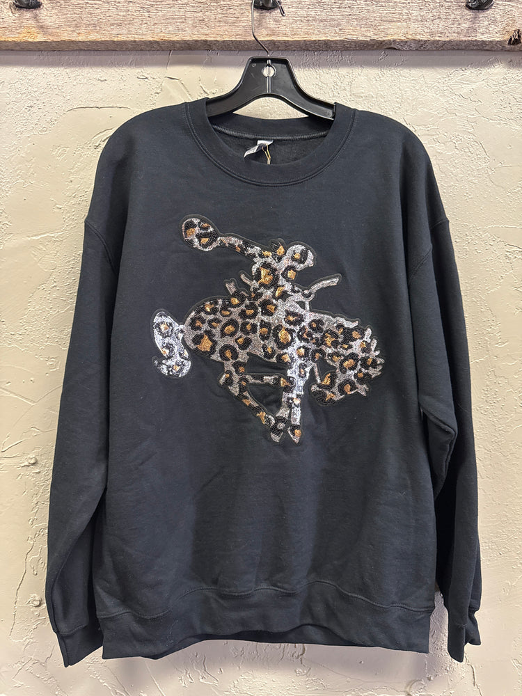 NWT SEQUIN BRONCO PULLOVER(org$55)