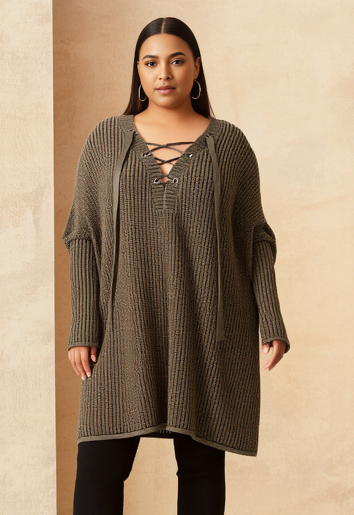 NWT LANE BRYANT LACE V SWEATER (org$60)