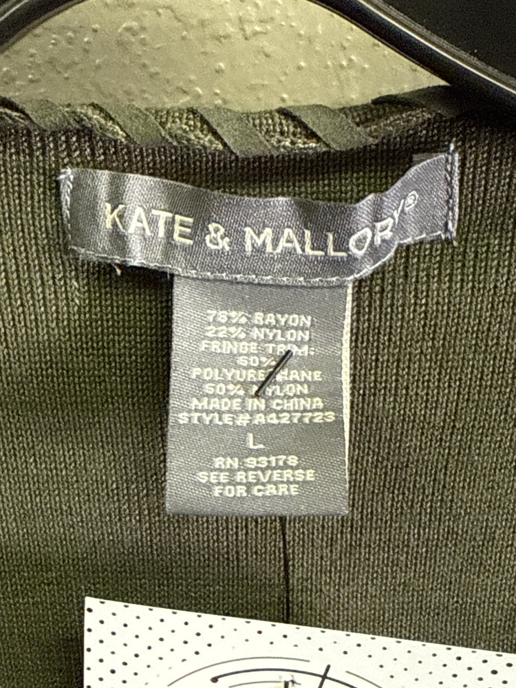 NWOT KATE & MALLORY FRINGE OPEN CARDIGAN