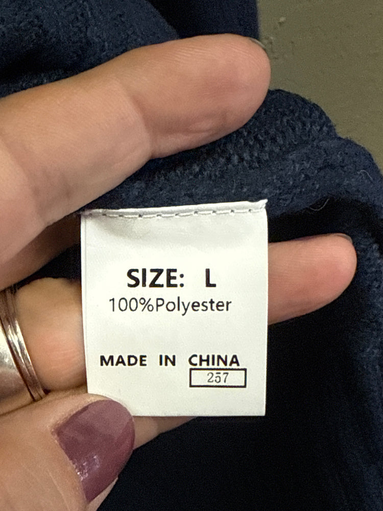 NWOT RUFFLE SLEEVE 1/2 ZIP SWEATER