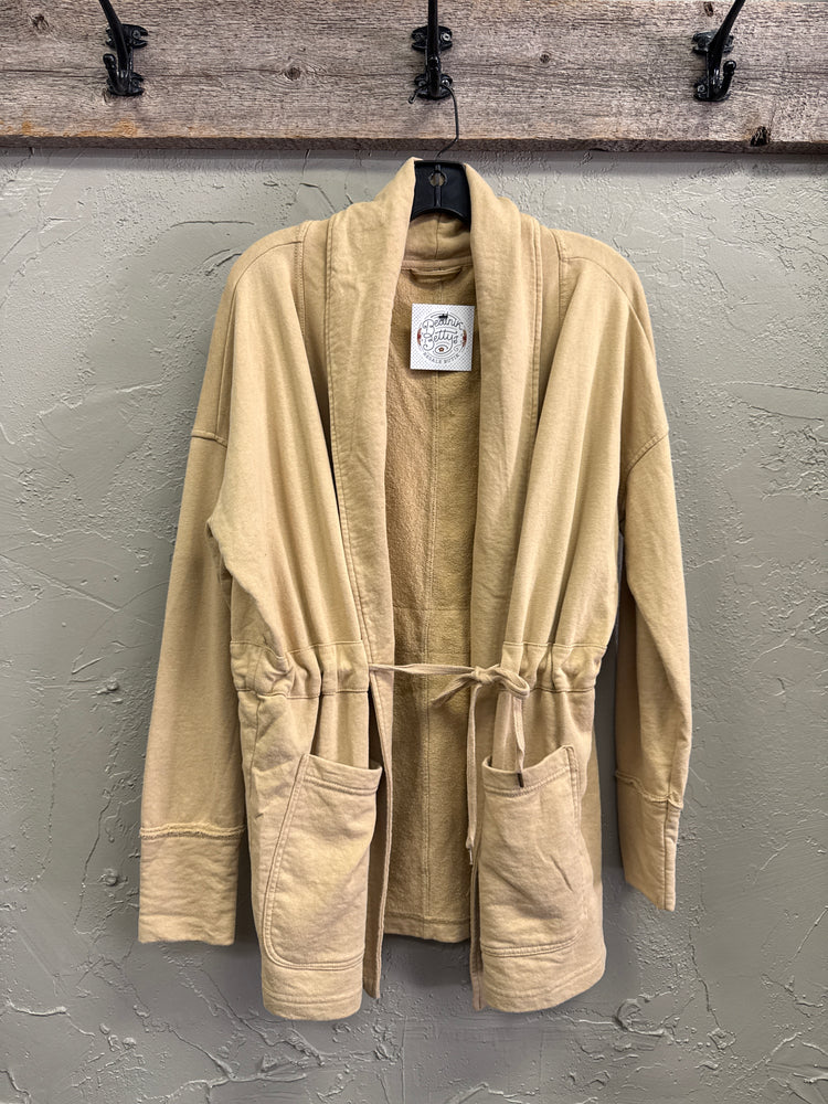 TERRY TIE FRONT JACKET