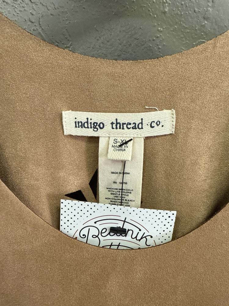 NWOT INDIGO THREAD CUTOUT PONCHO