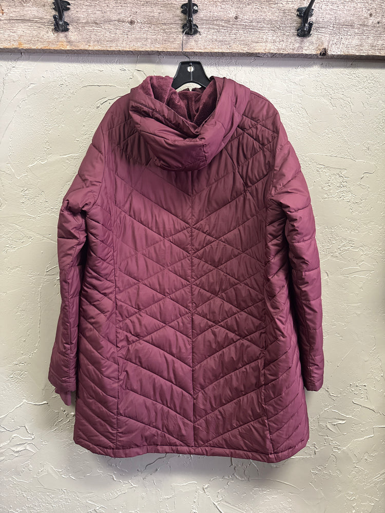 COLUMBIA HOODED PUFFER (org$160)