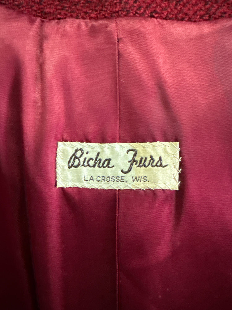 VTG FUR COLLAR CAR COAT