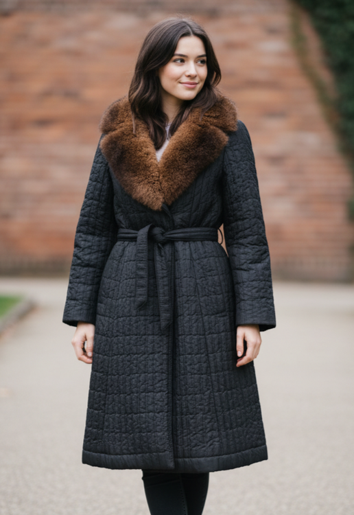 VTG COUNT ROMI FUR COLLAR COAT