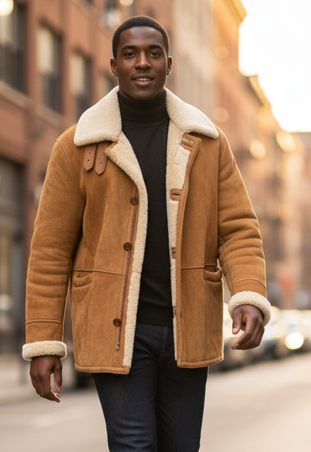 VTG BIGHORN SHEEPSKIN COAT