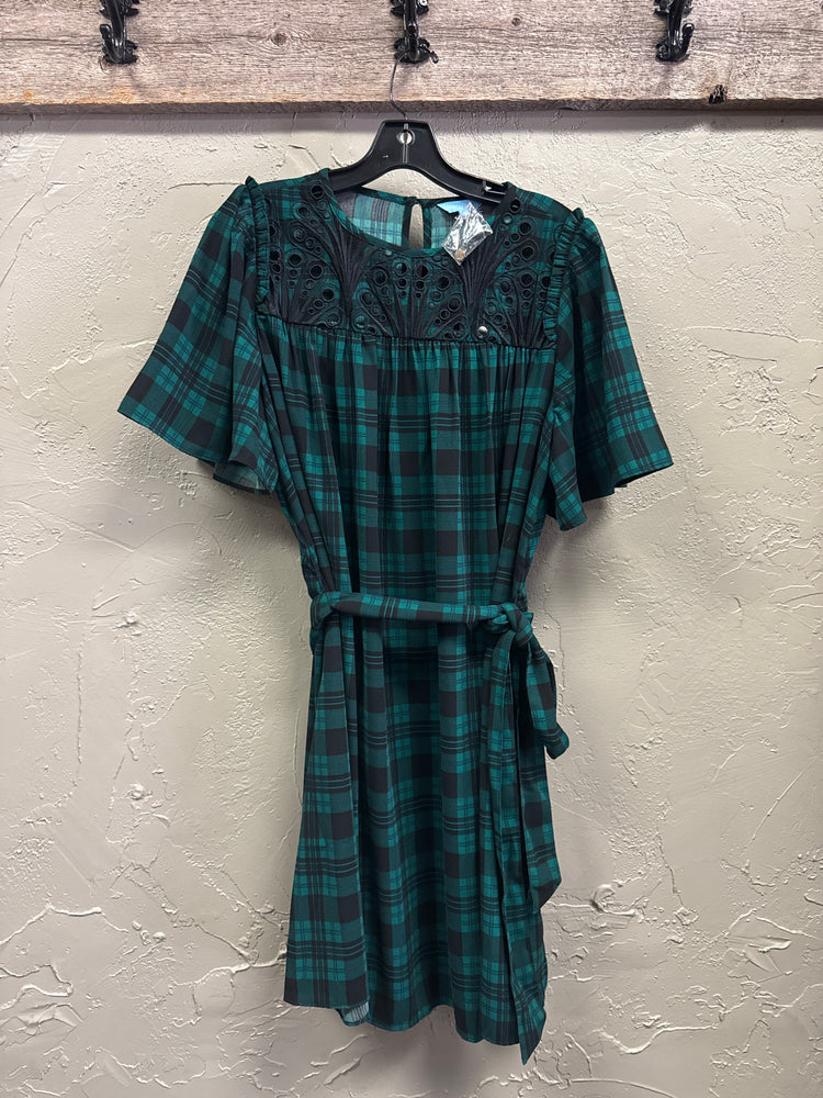 NWT DRAPER JAMES PLAID DRESS (org$135)