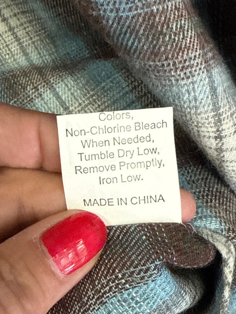 FLANNEL TIE-BACK DRESS