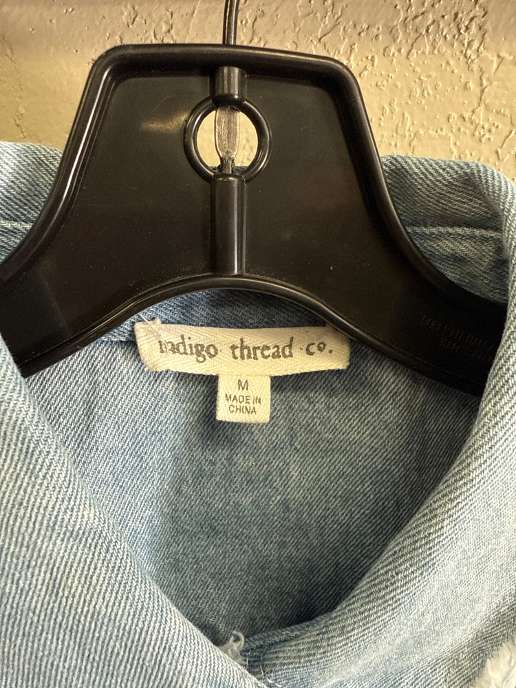 NWOT INDIGO THREAD DENIM JACKET