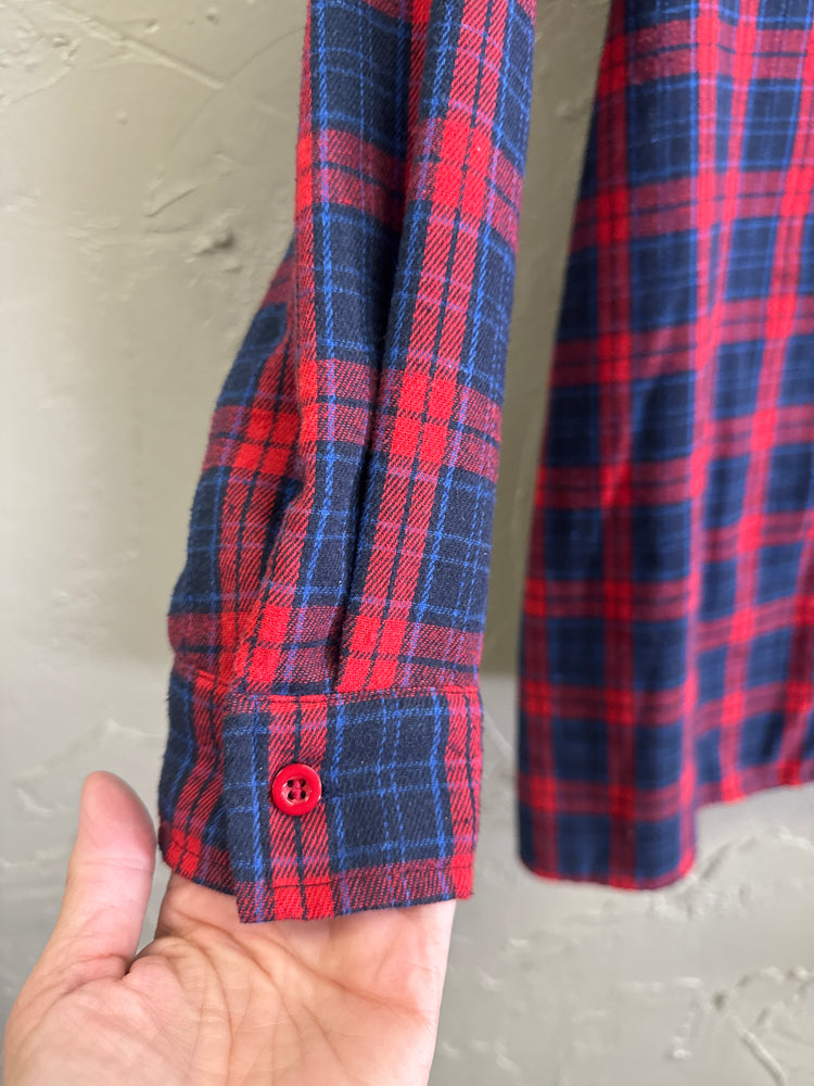 TIE BACK FLANNEL TUNIC